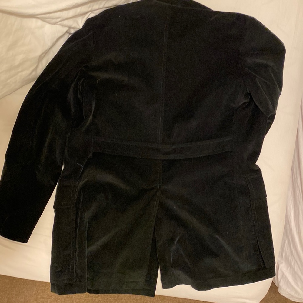 Yves Saint Laurent vintage- black corduroy mens jacket with leather knot buttons - Picture 3 of 11